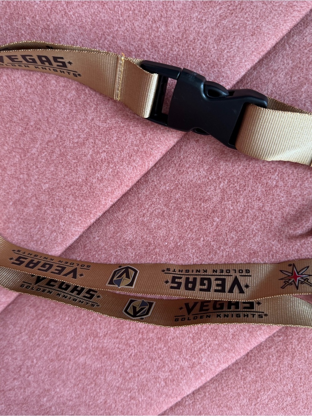 Las Vegas Golden Knights Gold Lanyard with Quick-Release Buckle